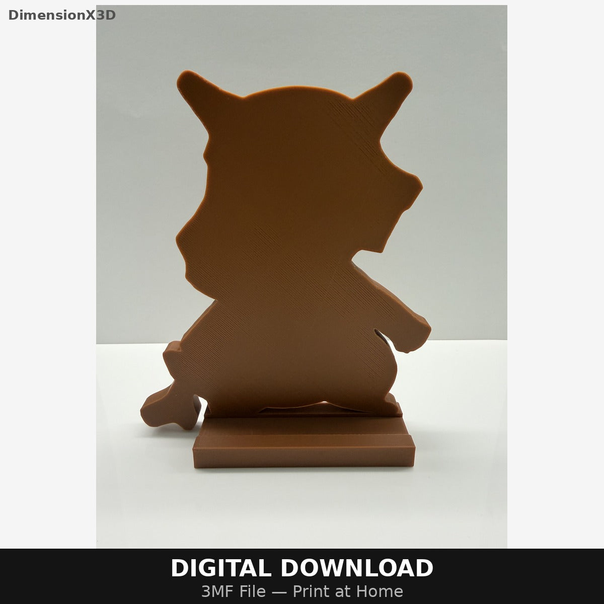 Cubone card stand — 3MF file (digital download)