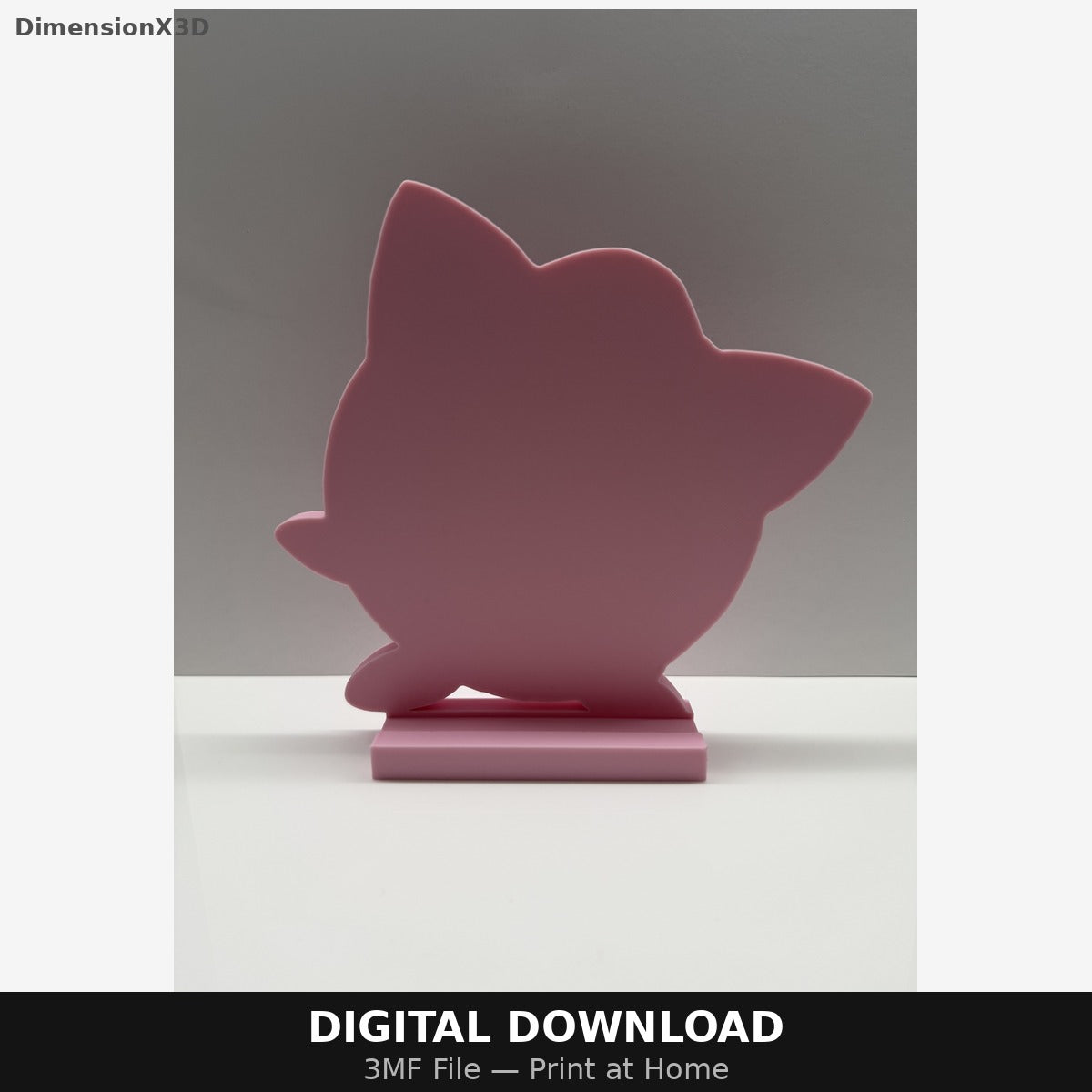 Jigglypuff card stand — 3MF file (digital download)