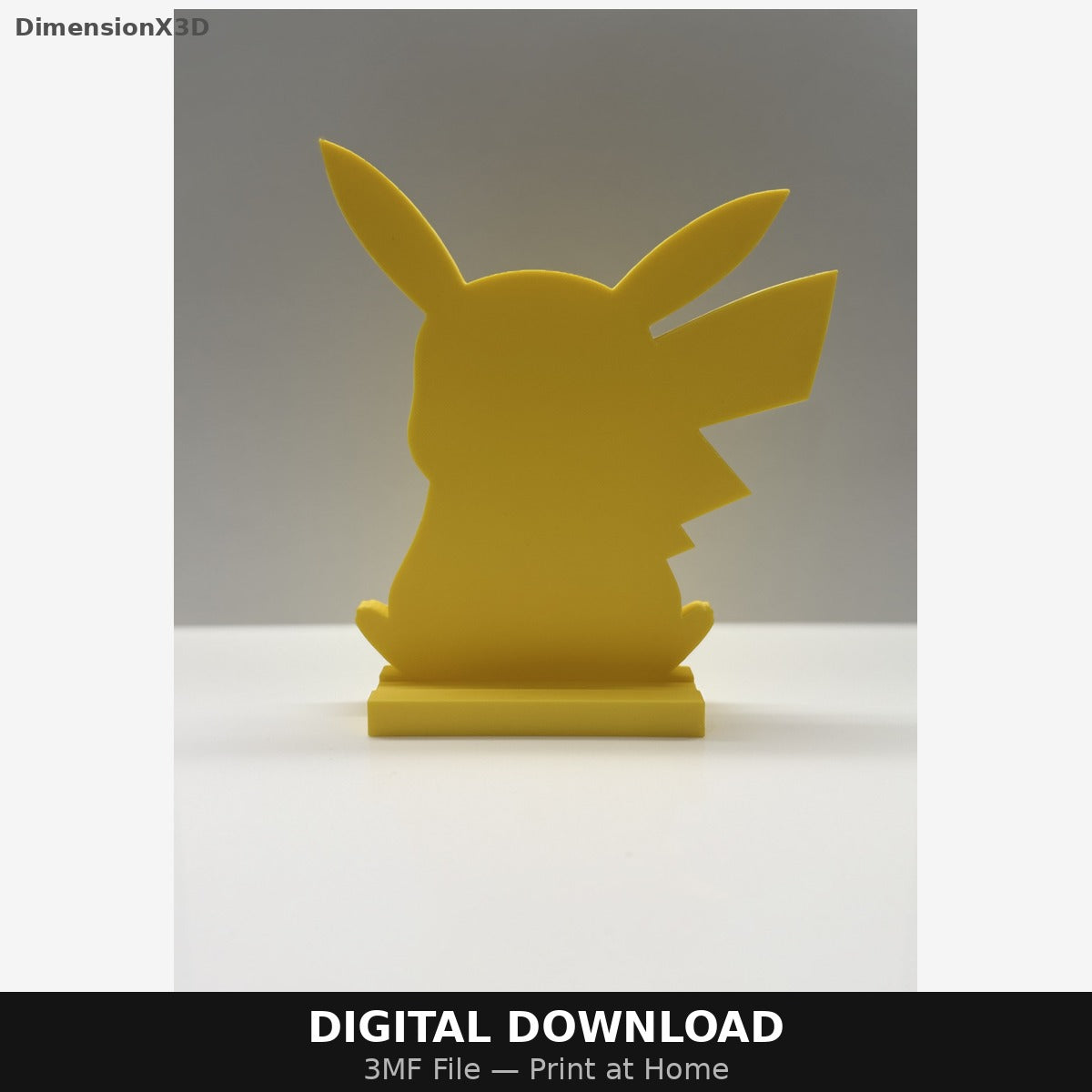Pikachu card stand — 3MF file (digital download)