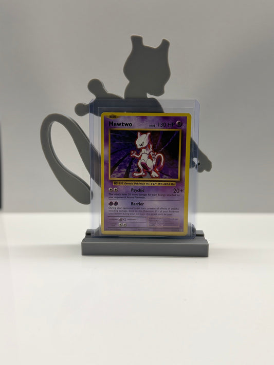 Mewtwo card stand — 3D printed PSA slab & card display
