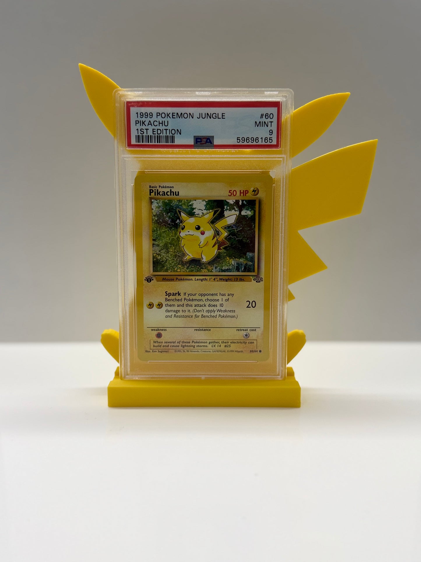 Pikachu card stand — 3D printed PSA slab & card display