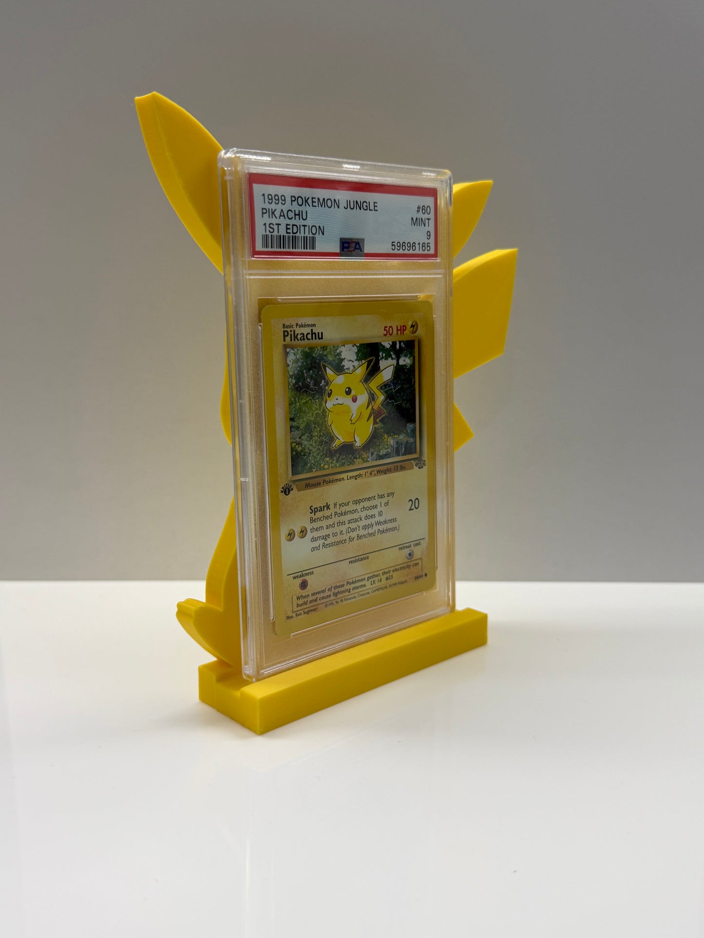 Pikachu card stand — 3D printed PSA slab & card display