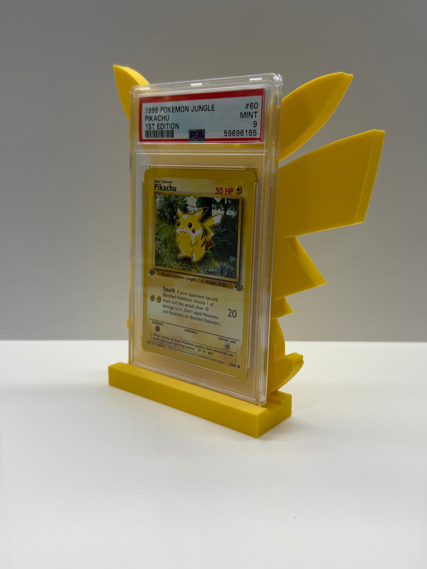 Pikachu card stand — 3D printed PSA slab & card display