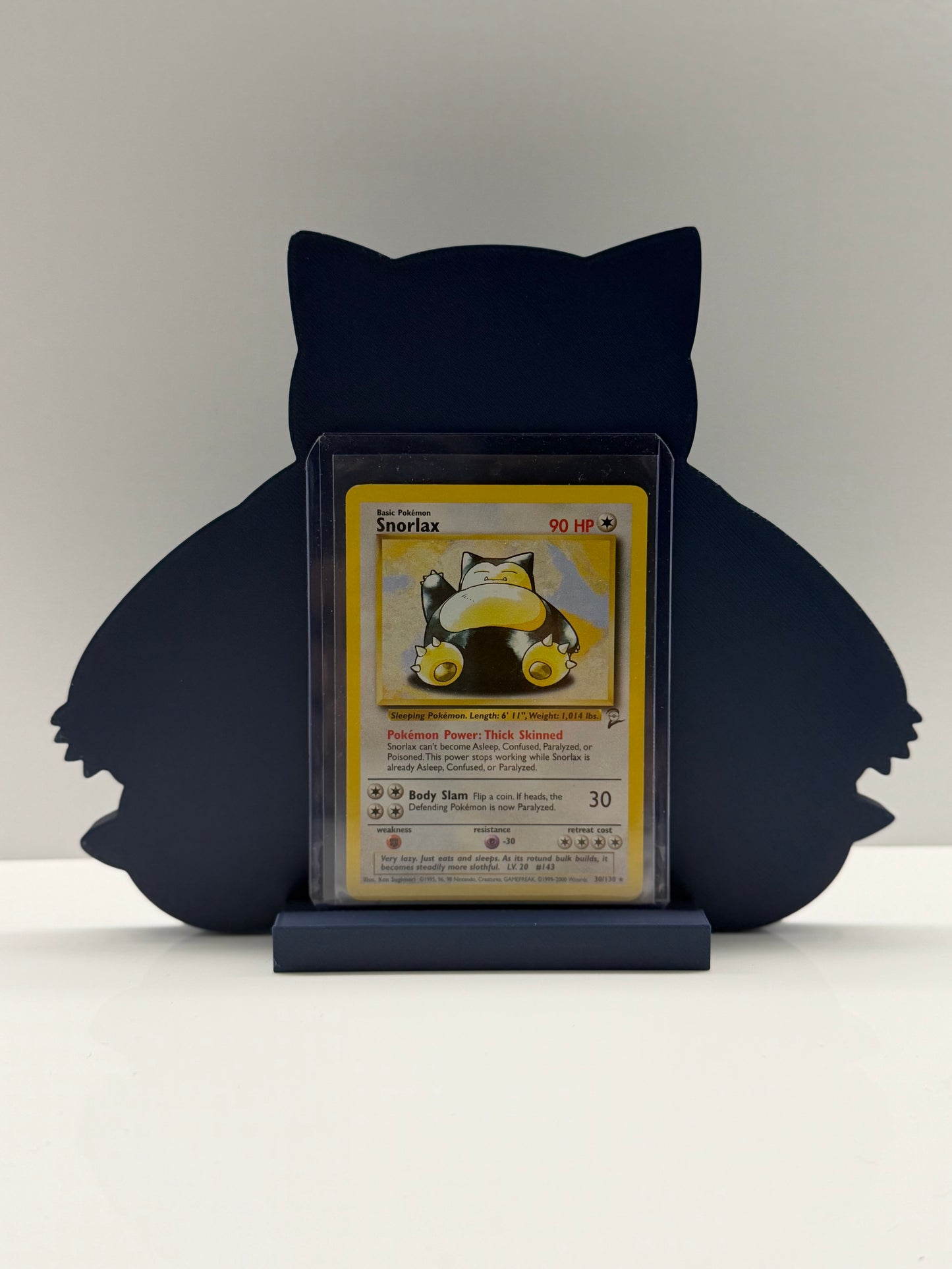Snorlax card stand — 3D printed PSA slab & card display