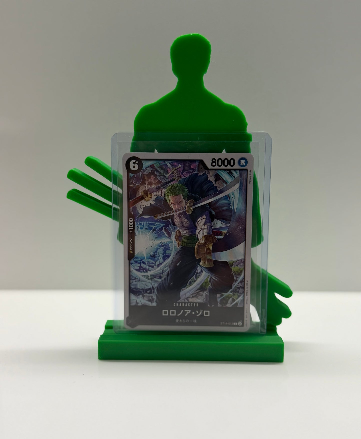 Roronoa Zoro card stand — 3D printed One Piece card display