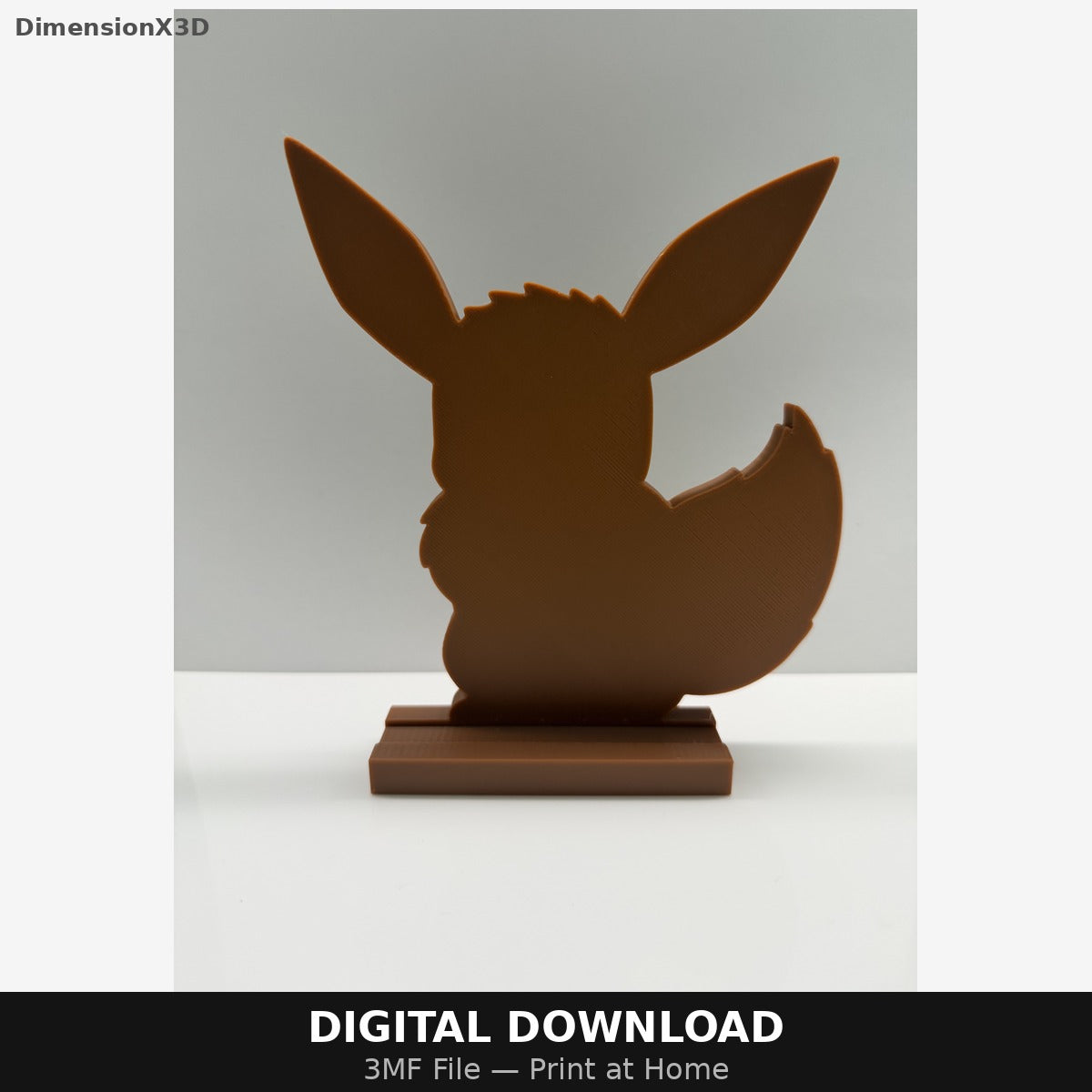 Eevee card stand — 3MF file (digital download)