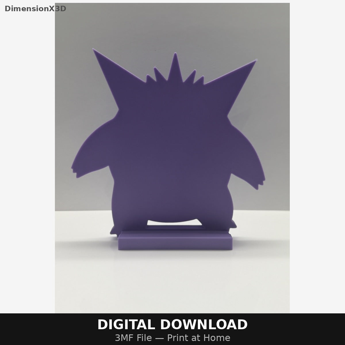 Gengar card stand — 3MF file (digital download)