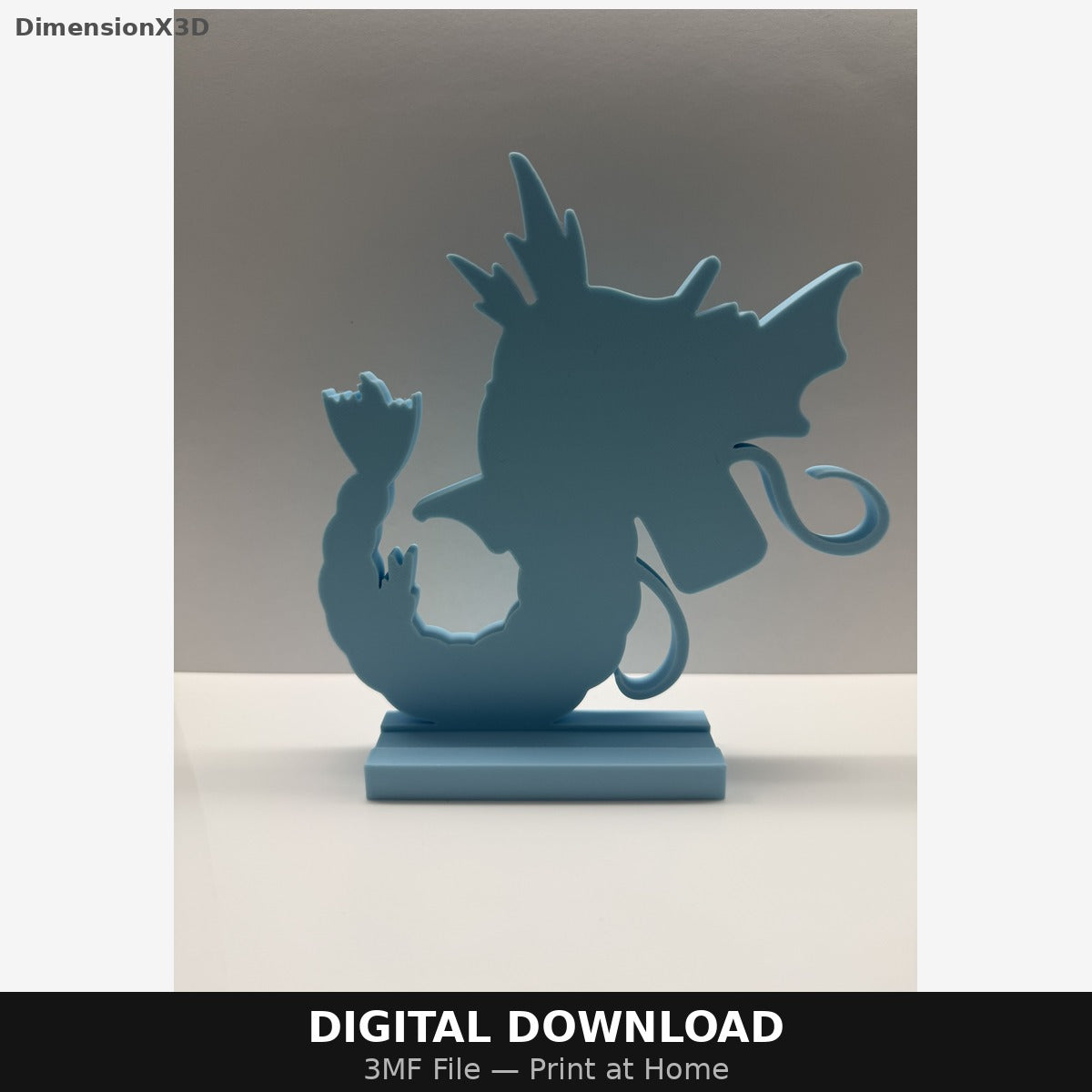 Gyarados card stand — 3MF file (digital download)