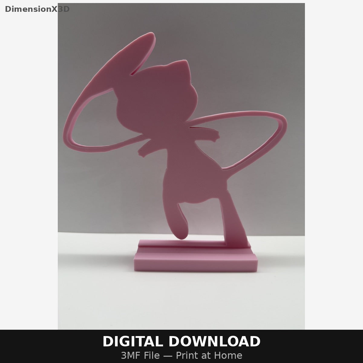 Mew card stand — 3MF file (digital download)