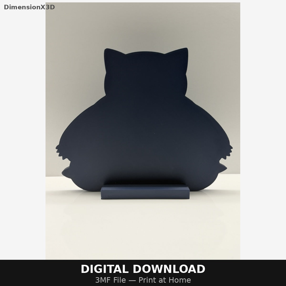 Snorlax card stand — 3MF file (digital download)