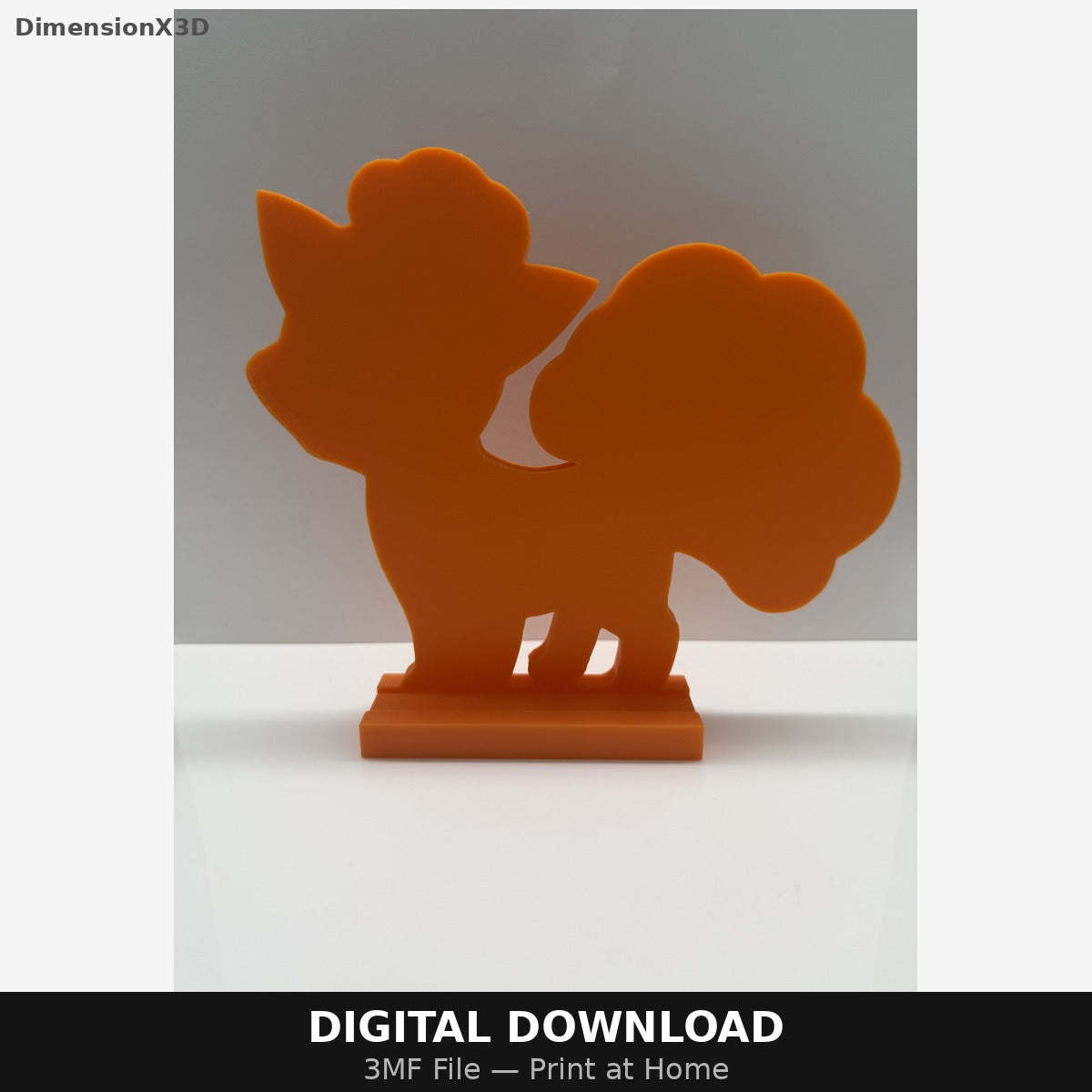 Vulpix card stand — 3MF file (digital download)